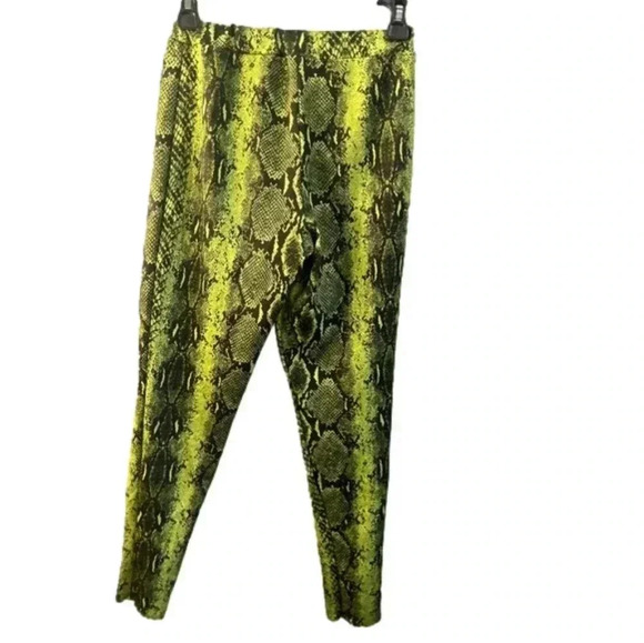 Nastygal Green Neon Snake Leggings size 4 - Picture 2 of 6